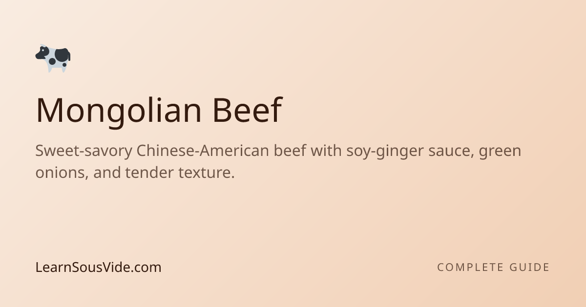 Achieve Tender Mongolian Beef: Sous Vide for a Healthier Take